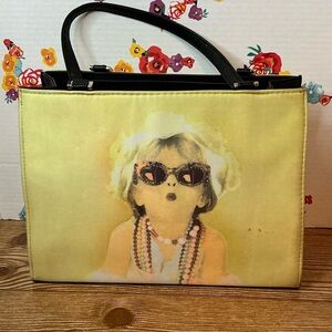 Yellow Graphic Tote Bag